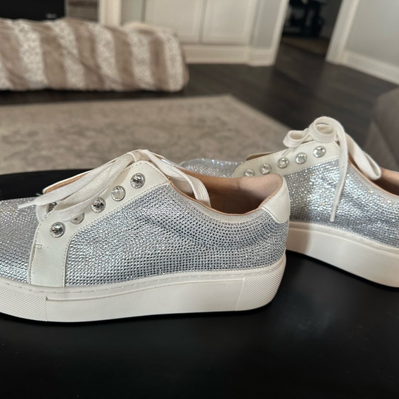 Alex Marie Shoes Alex Marie Silver And White Sneakers With